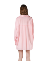 Side Slit Oversize Shirt - Pink