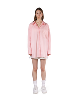 Side Slit Oversize Shirt - Pink