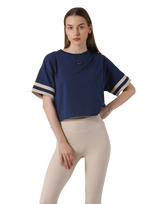 Bicolor Drawcord T-Shirt - Navy