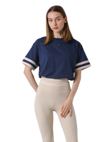 Bicolor Drawcord T-Shirt - Navy