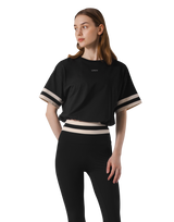 Bicolor Drawcord T-Shirt - Black