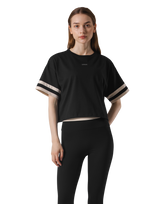 Bicolor Drawcord T-Shirt - Black