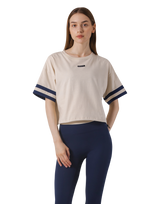 Bicolor Drawcord T-Shirt - Ivory