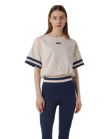 Bicolor Drawcord T-Shirt - Ivory