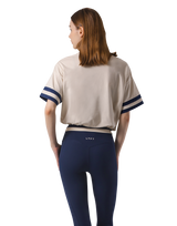 Bicolor Drawcord T-Shirt - Ivory