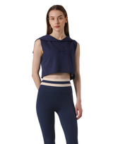 Sailor Collar Sweat No Sleeve - Navy