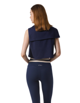 Sailor Collar Sweat No Sleeve - Navy