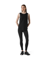 Bicolor Knit Patch Tanktop - Black