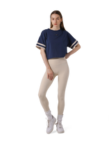 Bicolor Drawcord T-Shirt - Navy