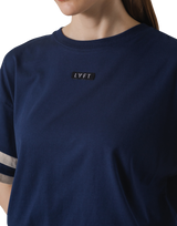Bicolor Drawcord T-Shirt - Navy