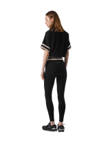 Bicolor Drawcord T-Shirt - Black