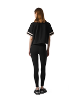 Bicolor Drawcord T-Shirt - Black