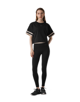 Bicolor Drawcord T-Shirt - Black