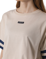 Bicolor Drawcord T-Shirt - Ivory