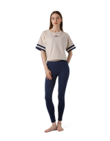 Bicolor Drawcord T-Shirt - Ivory