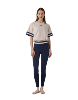 Bicolor Drawcord T-Shirt - Ivory