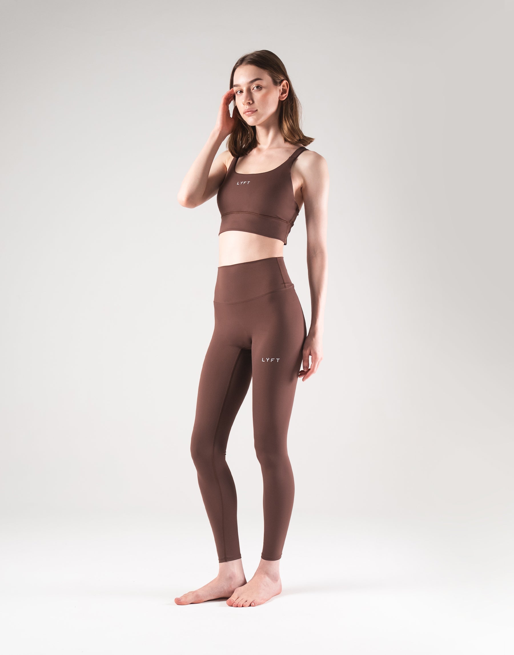 LYFT ブラウン トレーニングウェア セット M LÝFT Standard Leggings V.2 - Brown
