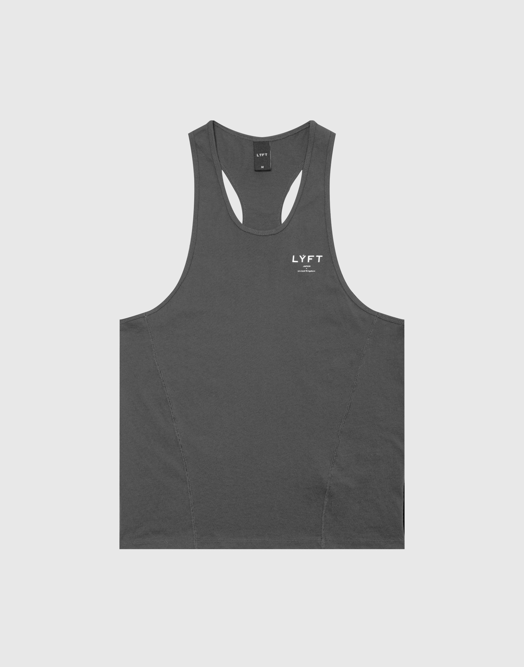 【美品】LYFT タンクトップ ノースリーブ ドーベルマン D.Grey M One Point Logo Training Tanktop - D.Grey – LÝFT
