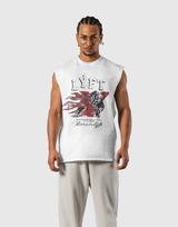 Panther Graphic Vintage Tank Top - White