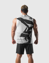 Faded Graphic Tank Top - White