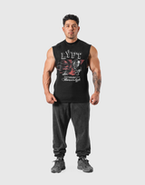 Panther Ý Graphic Vintage Tank Top - Black