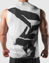 Faded Graphic Tank Top - White