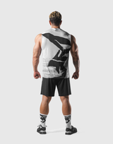 Faded Graphic Tank Top - White