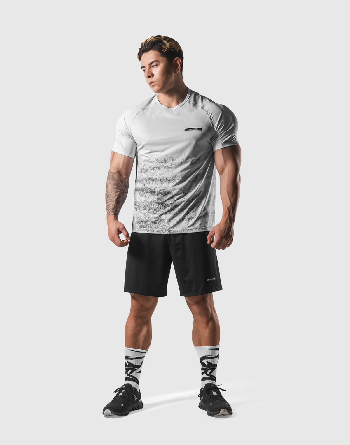 Faded Graphic Slim Fit T-Shirt - White