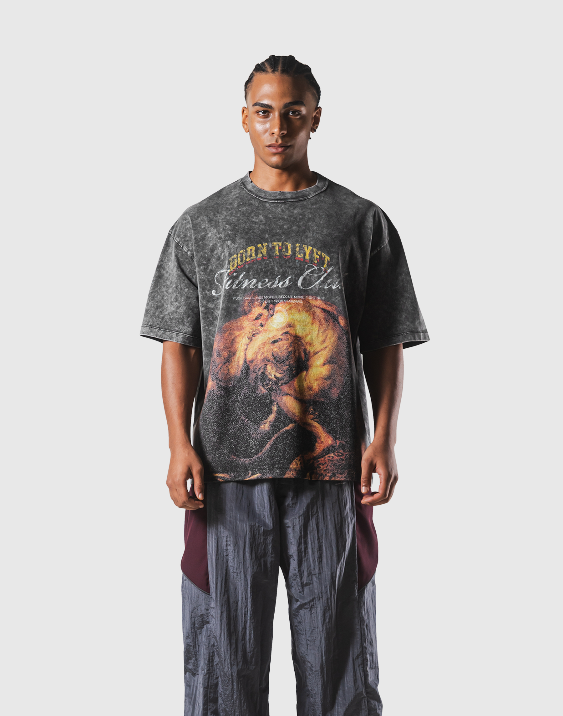 Herculean Graphic Vintage Big T-Shirt - Black – LÝFT
