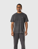 Stretch Nylon Wappen Vintage T-Shirt - D.Grey
