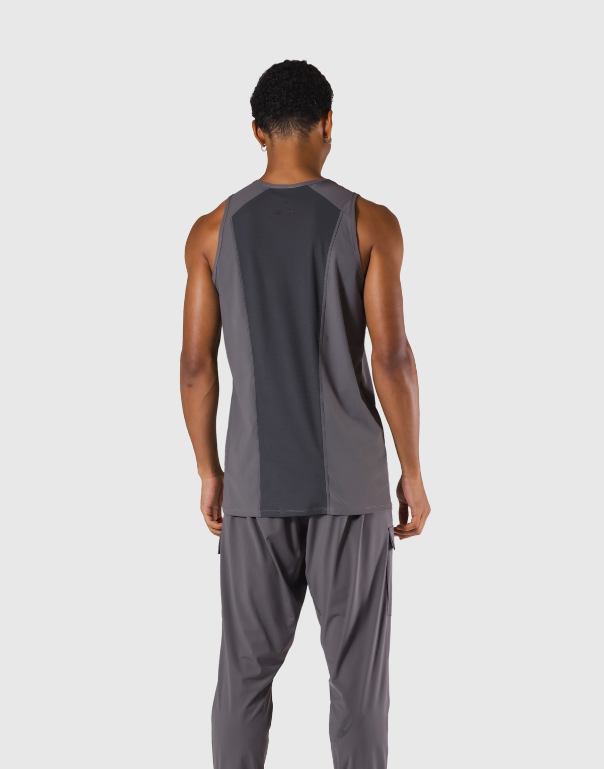 Back Mesh Stretch Standard Tanktop - D.Grey
