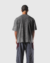 Herculean Graphic Vintage Big T-Shirt - Black