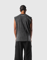 Fire Panther Graphic Vintage Tanktop - Black