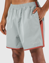 Side Pattern Wide Shorts - L.Blue