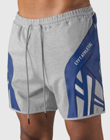 Multi Pattern Side Mesh Shorts - Blue