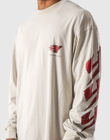 Fire Ý Graphic Long Sleeve T-Shirt - Ivory