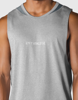Multi Pattern Back Mesh Loose Tank Top - Grey