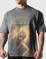 Herculean Graphic Vintage Big T-Shirt - D.Grey