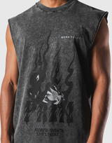 Fire Panther Graphic Vintage Tanktop - Black