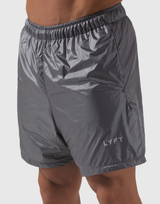 Glossy LÝFT Logo Shorts - Grey