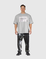 Box Patch Stretch Big T-Shirt - Grey