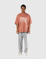 "Do it" Graphic Big T-Shirt - Salmon