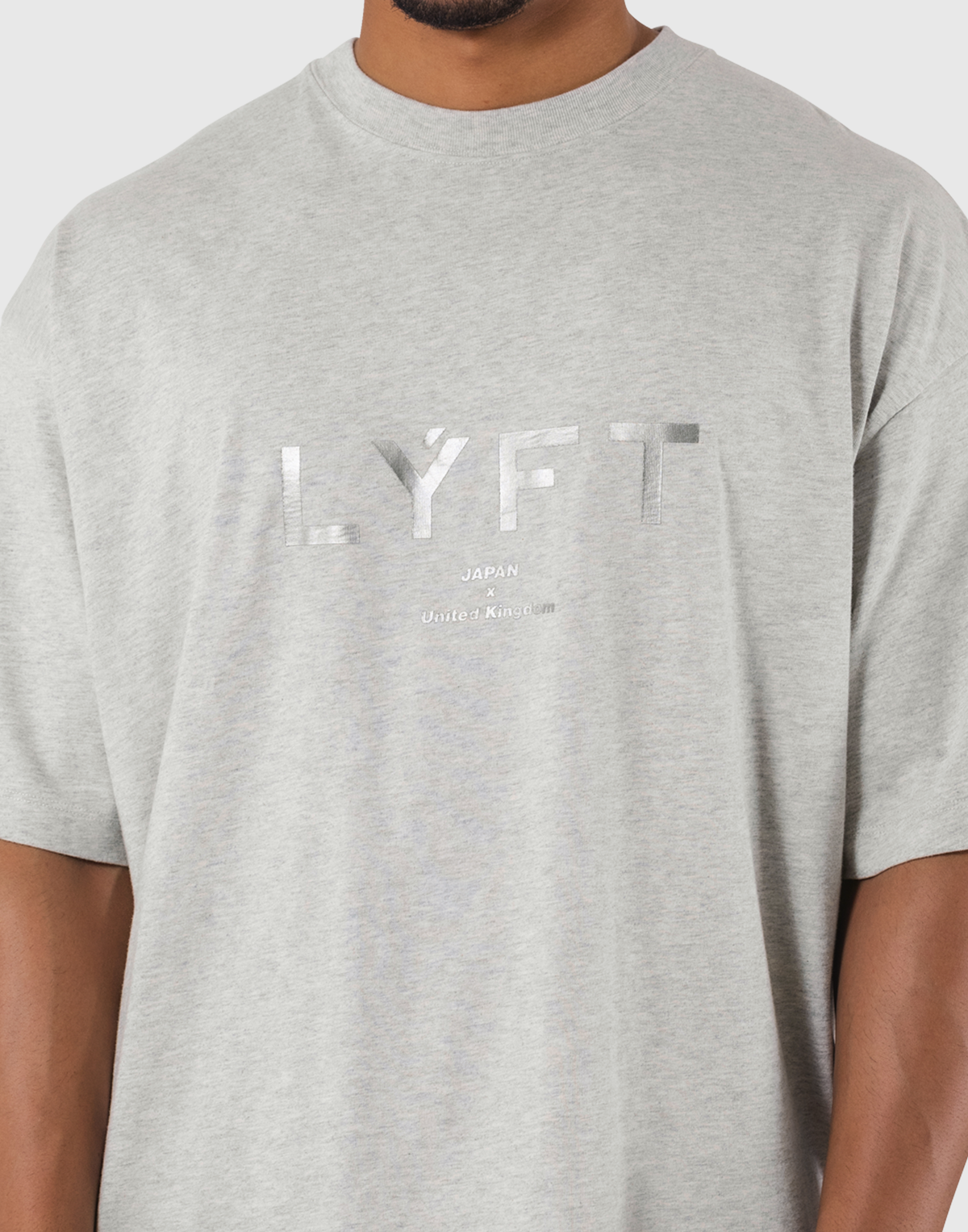 LÝFT Logo Big T-Shirt V.2 - Mix Beige