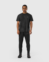 Stretch Nylon Emblem Vintage T-Shirt - Black
