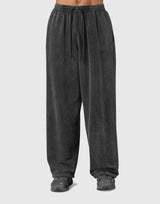 Vintage Sweat Wide Pants - Black