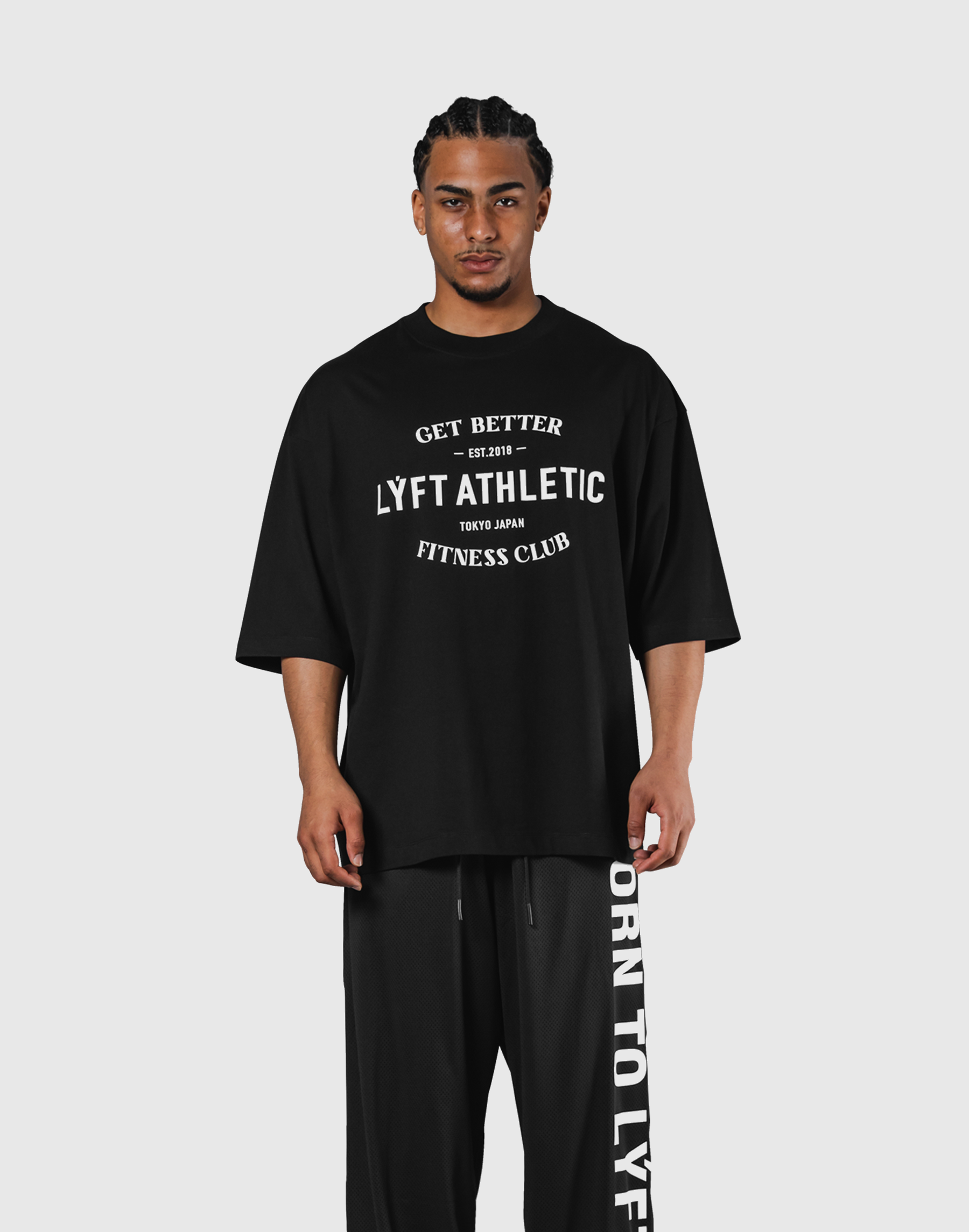LÝFT Athletic Logo Extra Big T-Shirt - Black LÝFT Athletic Logo Extra Big T-Shirt - Black
