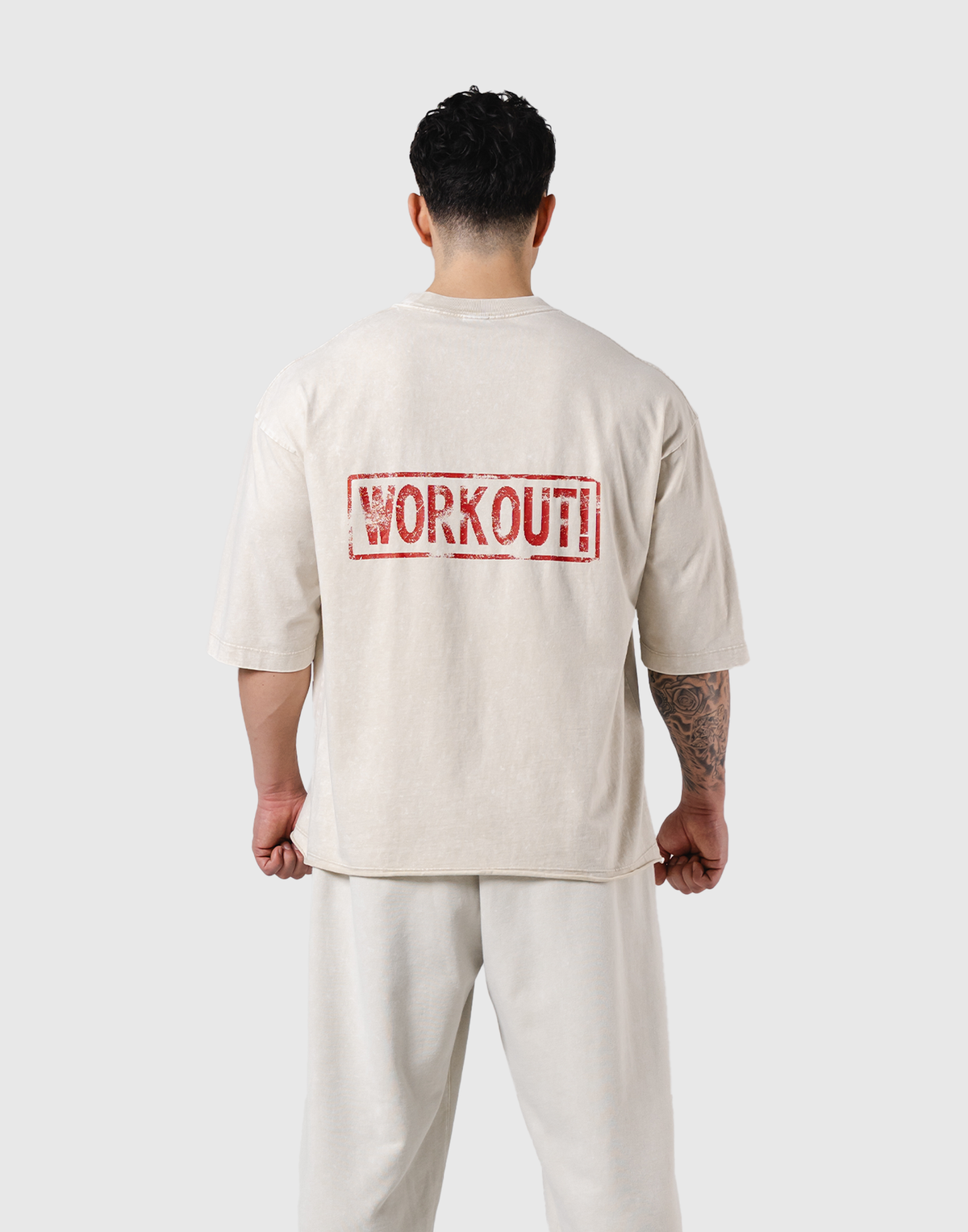 Leg Day Vintage Extra Big T-Shirt - Ivory