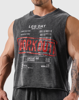 Leg Day Vintage Box Tank Top - Black