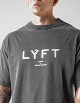 LÝFT Vintage Logo Big T-Shirt - D.Grey