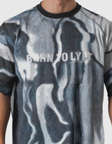 BTL Graphic Mesh T-Shirt - Black